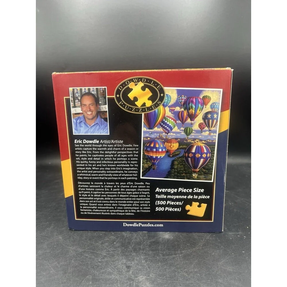 Dowdle Folk Art Balloon Festival Puzzle 500 Pc New Sealed Collectors Box Sleeve